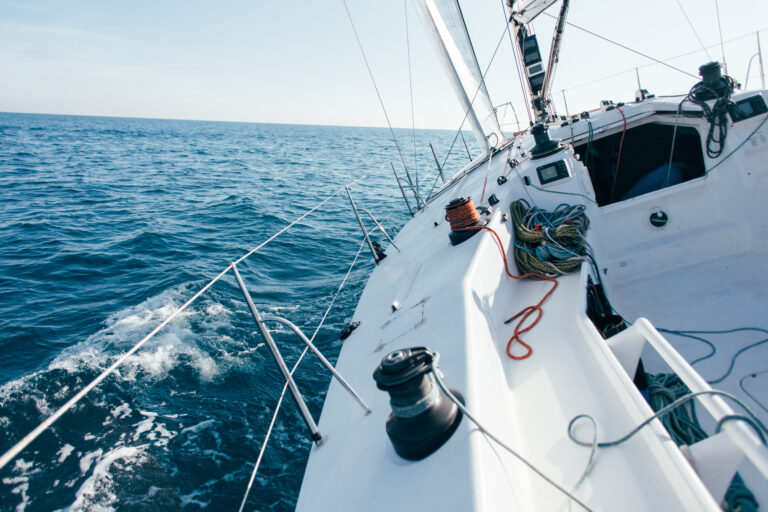 boat sailing in the sea